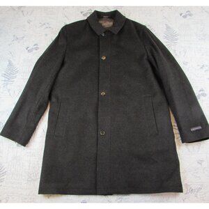 NEW Black Brown 1826 Men's Cashmere Wool Brown Coat removable lining 44L